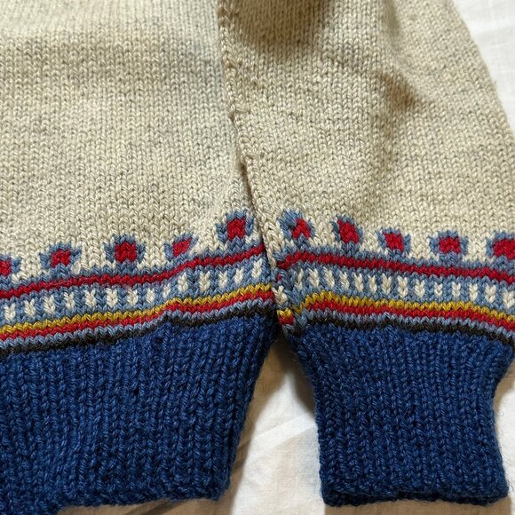 Vintage 80's Brodrene Hallen Oslo Norway Blue Wool Sweater Women's S - Picture 16 of 16